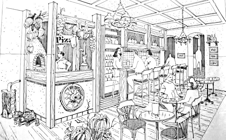 Pizzeria und Berkaufsladen in Kradolf